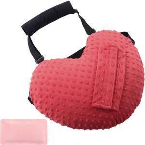BALAPET Adjustable Heart Surgery Pillow for Heart Surgery Recovery, Gifts for Chest Surgery Recovery, Soft Plush Seat Belt Pillow Post Surgery with Pocket, Seat Belt Pillows for Post-Surgery(Red)