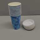 60 Pcs Disposable Snowflake Coffee Cups with Lids Winter Coffee Cups Bulk Insulated Drinking Tea Paper Drinkware for Winter Holiday Travel Home Party Supplies (16 oz)