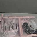 Sakugi Clothes Rack - Clothing Rack with Storage Mesh Shelf & Casters, Heavy-Duty Metal Clothing Rack for Hanging Clothes, Dresses, Coats, Large Load Capacity, Easy Assembly, Pink, 28.0"x16.9"x59.0"