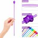 3 x 10PCS Children Finger Reading Stick,Teacher Pointer Finger Stick for Classroom, Point Reading Pen,Kindergarten Student Teacher Teaching Reading Finger Shape Mini Pointer Stick (Transparent)