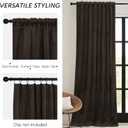 RYB HOME Brown Blackout Curtains 84 inches Long Velvet, Room Darkening Thermal Insulated Drapes with Hook Belt for Bedroom Home Theater, W 52 x L 84 inches, 2 Panels Set