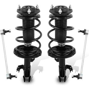 KUIPERAUTO Front Struts Kit Sway Bars Links Assembly Compatible for 2012-2017 Toyota Camry SE 2.5L L4 Struts w/Coil Spring 2 Sway Bars 1333375L 1333375R K750123