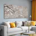 XIANSHOU Botanical Wall Decor Paintings Canvas Wall Art for Living Room White Flower Pictures Artwork Decorations for Bedroom Dining Room Office 29"x 58" Home Decor Ready to Hang