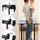 Babelio 26-40 in Baby Gate for Stairs No Drilling, Pressgurad, 2 Pack | Pressure/Wall Mount, Triple-Lock, Heavy Duty, Auto Close, Easy Install for Doorways/Kitchens/Hallway