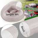 Pangda 8 in X 6 ft Clear Grass Catcher Lawn Vac Hose PU Flexible Leaf Vac Collection Lawn Mower Bagger Dust Collection Hose Fits Most Brands