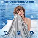 inhand Cooling Blanket - Cooling Blankets for Hot Sleepers -Decorative Lightweight Breathable Summer Cold Blankets for Sleeping Night Sweats to Keep Cool-(90"x90") Dark Grey-Sky