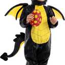 Spooktacular Creations Halloween Dragon Costume Toddler, Dinosaur Costume Kids with Eggs for Baby Halloween Dress Up Party (3T (3-4 yrs), Black)