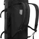 Haimont Duffle Backpack, Travel Duffel Bag with Shoes Compartment, Water-resistant Overnight Daybags for Men Women Daily Trip, Sports Gear, Gym, 45L, Black