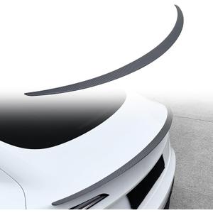 Spoiler Fit for Tesla Model 3 2017-2023, Upgrade ABS Material Rear Spoiler Wing OEM Rear Trunk Lip, Model 3 Accessories, Matte Carbon Fiber