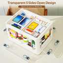 24 QT Medicine Organizer - Extra Large Medicine Storage Box,Empty First Aid Kit Portable Medical Supply Organizer with Removable Tray, Multipurpose Clear Medicine Cabinet Organizer with Wheels