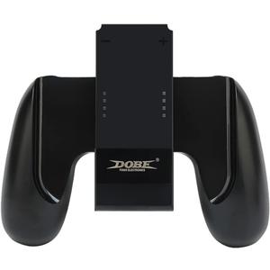 Kinvoca Charging Grip, Ergo Comfort Grip for Nintendo Switch Controllers, Portable Charger Dock with 79in USB-C Cable and Battery Indicators, High Speed Charge While Play, Black