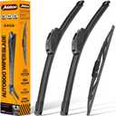 AUTOBOO 26"+19" Windshield Wipers with 16" Rear Wiper Blade Replacement for Toyota sienna 2010 2009 2008 2007 2006 2005 -Original Factory Quality (Pack of 3)
