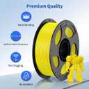ANYCUBIC PLA 3D Printer Filament, 3D Printing PLA Filament 1.75mm Dimensional Accuracy +/- 0.02mm, 1KG Reusable Spool (2.2 lbs), Yellow