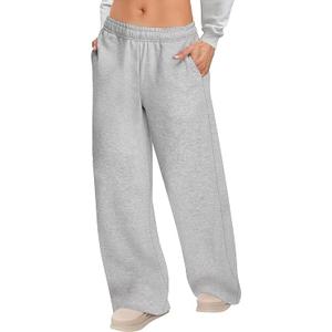 Womens Sweatpants Wide Leg Drawstring Workout Casual Baggy Pants High Waist, 2XL