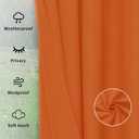 Easy-Going Outdoor Curtains Waterproof Windproof Weatherproof Curtain for Patio, Cabana, Porch, Pergola and Gazebo, Grommet Top and Tab Bottom Drape, 1panel, 150x96 inch, Orange