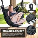 KPX Ourdoor Hanging Hammock Chair Comfortable Tree Swing Chair Large Size 110X130cmWithout Pillows - 330 Lbs Weight Capacity (Dark Gray)