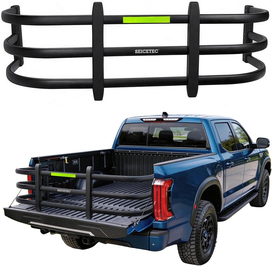 Adjustable Truck Bed Extender 51.6" - 64", Aluminum Flip-in/Flip-Out Tailgate Extender for Mid-Size Trucks, Drill-Mount Design, Fits Tacoma, Ranger, Gladiator, Colorado, Frontier & Ridgeline