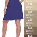 Inno 20" Womens Plus-Size Swim Skirt UPF 50+ High Waisted Skort Drawstring Bikini Bottoms with Built-in Panty (6X)