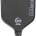 Six Zero Double Black Diamond Control Pickleball Paddle | 16mm Light Weight Edition (7.7-7.9 oz) | Raw Carbon Surface & Thermoformed Handle