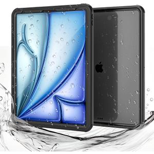 Miimall Waterproof Case for iPad Air 13 inch M2/M3/M4 2024/2025/2026, IP68 Waterproof 360 Full-Body, Built-in Screen Protector, Shockproof Dust/Snow Proof Waterproof Cover for iPad Air 13 inch