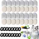 16+16 Pack Cat Water Fountain Filters Replacement Set Compatible with APAUK Stainless Steel 108oz/3.2L Pet Water Dispenser, Includes 16 Filters & 16 Sponges for 6-Month Supply