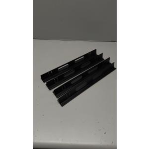 4pcs Black Steel Stove Gap Covers, Stove Gap Filler for Kitchen Easy Retractable Length 14", Stove Gap Guards, stove counter gap cover, gap filler for stove and counter (Black)
