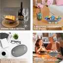 Ceramic Fruit Bowl  10 Gray Decorative Bowl for Kitchen Counter  Modern Pedestal Bowl, Fruit Bowls, Catch All Bowl, and Fruit Basket for Kitchen Counter