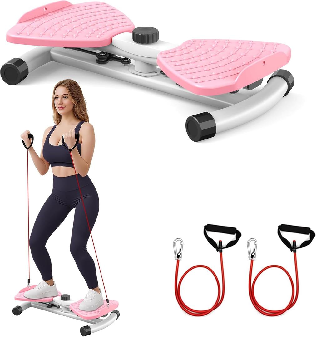 waist twisting machine for Exercise, Ab Twister Board, Core Twister for Women & Home Fitness, twist board for exercise,300 LBS Capacity (pink)