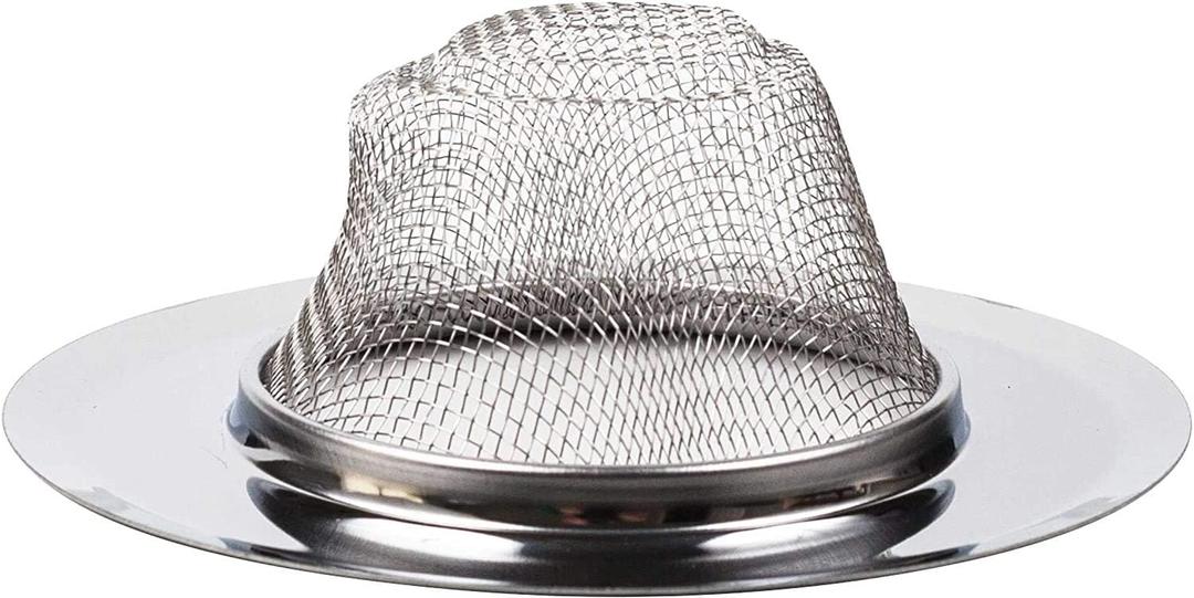 Stainless Steel Kitchen Sink Strainer: Heavy Duty Steel Mesh, Fits Most Sink Drains