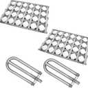 Kalomo Grill Burners Grill Briquette Tray for Alfresco Grill ALX2-30C, ALX2-42C, ALX2-42RFG, ALX2-56, ALX2-56BFG, 18.125" Ceramic Briquettes BBQ Pipe Tubes Grill Replacement Parts Stainless Steel