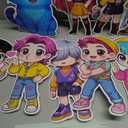 9pcs Demon Hunters Cake Decorations with Cupcake Toppers Party Supplies for Kpop Themed Birthday Decorations