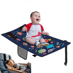Toddler Airplane Bed for Toddler - 3017in, Cute Cartoon Airplane Seat Extender for Kids, Portable Travel Bed for Airplane, Travel Essentials for Kids, Baby Travel Footrest for Plane Flying for 1-3 (Blue)