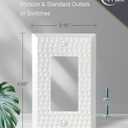 2 x 4-Pack Hammered Decorator Wall Plates, for Receptacle, Dimmer Switch, GFCI Outlet, Pure White Outlet Cover Plate, Durable Metal, 3.15''*4.88'', Midsize