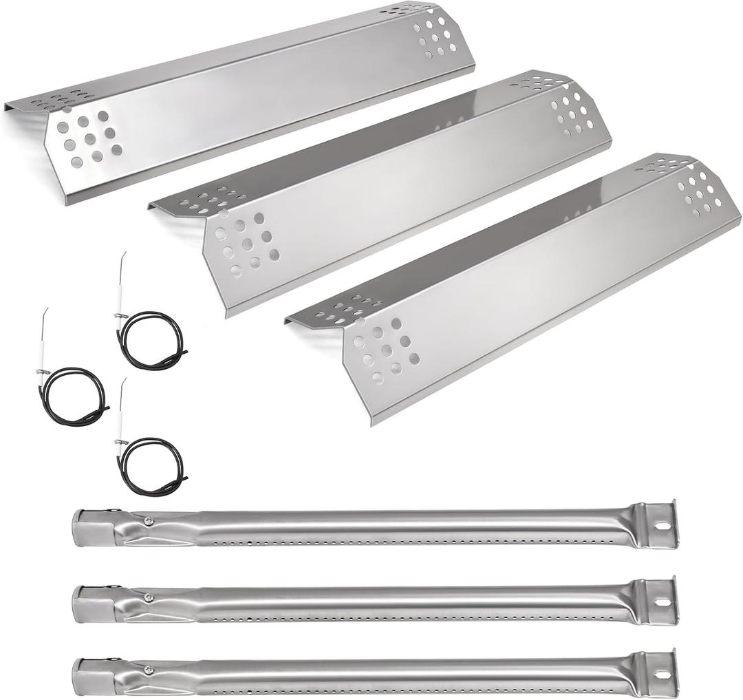 Hiorucet Grill Replacement Parts for Kitchen Aid Grill Models 720-0787D, 720-0953, 730-0953, 720-0953A, Stainless Steel Heat Plates and Grill Burners for Kitchen Aid 720-0787D