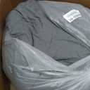 HYMOKEGE Queen Comforter Set Seersucker 7 Pieces, All Season Luxury Bed in a Bag for Bedroom, Bedding Set with Comforters, Sheets, Pillowcases & Shams, Dark Grey
