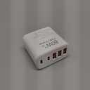USB C Fast Charger Block, 60W USBC Wall Charger Plug, 1 Pack 5-Port Type C Phone Charging Cubes Power Adapter Multiport Brick for iPhone 17/16/15/14/13/12/11/Pro Max/Plus/Air, iPad mini/Pro,Galaxy S25
