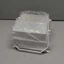 Silverware Caddy Utensil Holder With Handle, Outdoor Silverware Holder Picnic Caddy and Camping Utensil Organizer, Flatware Holder for Party Gatherings, Metal - White