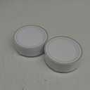 100PCS White Plastic Plates for Party, 7 Inch Heavy Duty Dinner Plates with Silver Rim, Disposable Plates for Wedding and Birthday