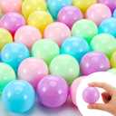 Sosation 150 Pcs 1.77 Inch Gumball Vending Machine Capsules Empty Round Plastic Containers for Prizes Party Favors (Pastel Color)