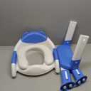 Potty Training Seat with Step Stool Ladder, SKYROKU Potty Training Toilet for Kids Boys Girls Toddlers - Comfortable Safe Potty Seat with Anti-Slip Pads Ladder Navy Blue
