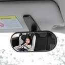 Car Rearview Mirror Rear View Mirrors for Baby 360 Adjustable Automotive Interior Mirrors Cars Mirror Rear Facing Kids Observing (Clip Base)
