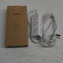 Cruise Essentials - Flat Plug Power Strip, Addtam 5 ft Ultra Flat Extension Cord with 6 Outlets Extender, No Surge Protector for Cruise Ship, Travel, Dorm, Home Office, ETL Listed (White)