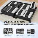 10 Set Compression Packing Cubes for Travel Essentials,Compressible Expandable Packing Cubes for Suitcase,OlarHike Luggage Organizer Bags for Travel,Handy Helper for Organizing Clothes(Black)