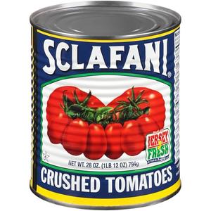 Sclafani Crushed Tomatoes, 28 Ounce (Pack of 12), BB 24/03/2028