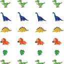 2 Pack Colorful Dinosaur Hanging Paper Decoration (4 Strings X 8.2ft), Dino with Leaves Paper Garland Party Streamers, Wildlife Animal Hanging for Kids Bedroom Decor Dinosaur Birthday Party Supplies