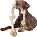 Fida Dog Rope Toys for Large/Medium Aggressive Chewers, Tough Cotton Chew Toy, 3 Feet 5 Knots Indestructible, Tug of War Dog Pull Rope Teeth Cleaning