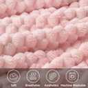 BEDELITE Fleece Decorative Blanket - 3D Jacquard Pink Throw Blankets for Women's Couch & Bed, Soft and Cozy Warm Plush Fluffy Blanket, Cute Birthday Gift for Women, 50x60 Inches