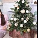 Rustic Wooden Tree Collar Box - Farmhouse Christmas Tree Stand Decor with Vintage Weathered Wood (Folding, Brown) - Christmas Tree Box Stand Farmhouse Rustic Decor - Vintage Weathered Wood Decoration