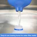 Vesici 2 Pack Extra Large Wide Mouth Funnel 2.5" x 10" Multi Purpose Filling Funnel Plastic Reusable for Water Softener Resin Tanks Carbon Media Jar Filling Use (Blue)