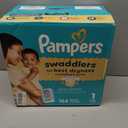 Pampers Swaddlers Diapers, Size 1 (8-14 lbs), 164 Count, Absorbent, Keeps Baby Dry and Comfortable, Skin Safe Disposable Baby Diaper